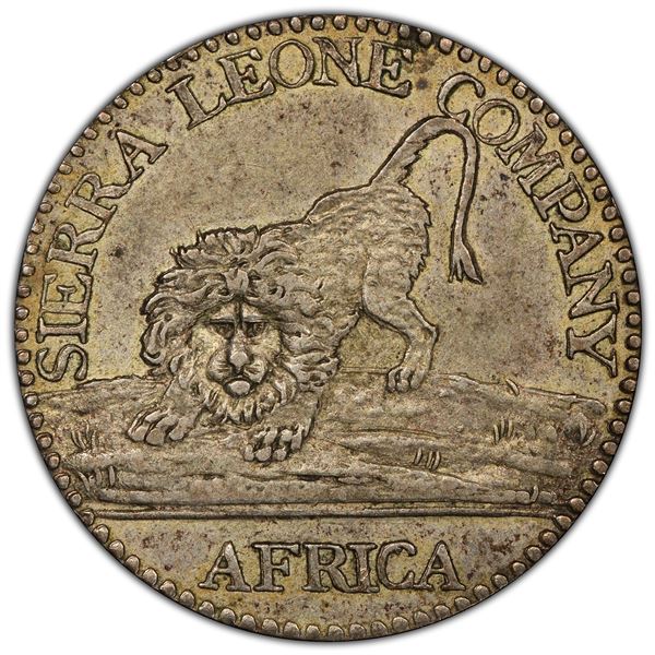 SIERRA LEONE: British Colony, AR 10 cents, 1796, PCGS AU55