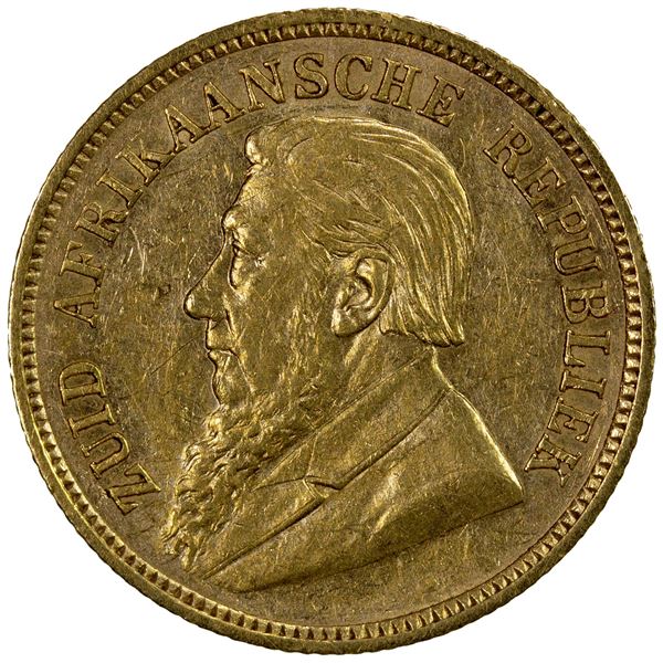 SOUTH AFRICA: Zuid-Afrikaansche Republiek, AV ½ pond, 1897, EF