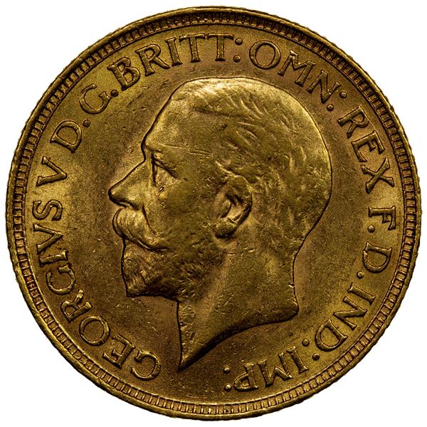 SOUTH AFRICA: George V, AV sovereign, 1929-SA, AU