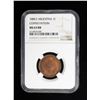Image 3 : ARGENTINA: Republic, AE centavo, 1881, NGC MS63 RB