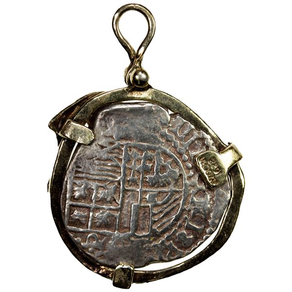 BOLIVIA: Felipe III, 1598-1621, AR 2 reales (8.72g, with bezel), ND (1598-1603)-P, VF