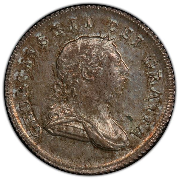 BRITISH GUIANA: ESSEQUIBO & DEMERARY: George III, AR guilder, 1809, PCGS MS63