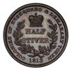 Image 2 : ESSEQUIBO AND DEMERARY: George III, AE ½ stiver, 1813, PCGS Proof 64 BN