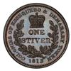 Image 2 : ESSEQUIBO AND DEMERARY: George III, AE stiver, 1813, PCGS Proof 64 BN