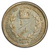 Image 2 : ESSEQUIBO AND DEMERARY: George III, AR ¼ guilder, 1816, PCGS MS65
