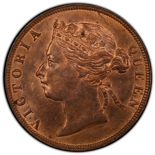 BRITISH HONDURAS: Victoria, AE cent, 1885, PCGS MS63 RB