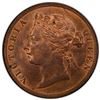 Image 1 : BRITISH HONDURAS: Victoria, AE cent, 1885, PCGS MS63 RB