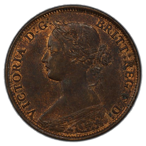 NOVA SCOTIA: Victoria, AE cent, 1861, PCGS MS64 BN