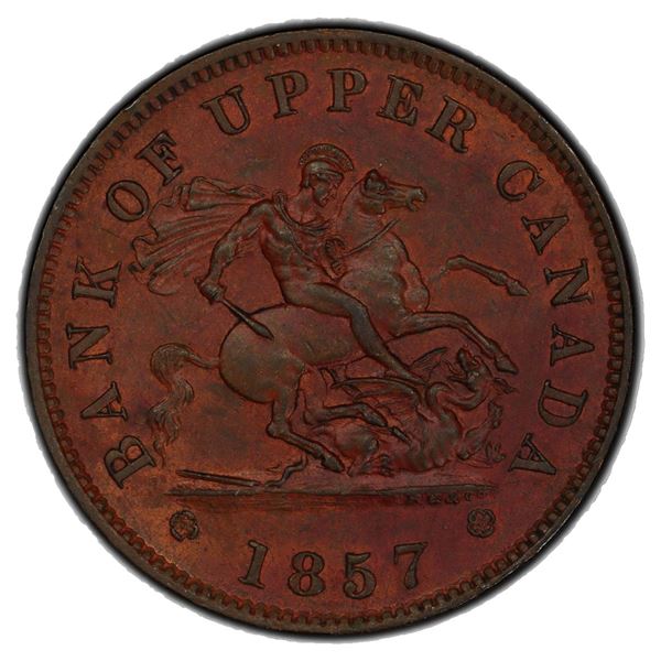 CANADA: AE penny, 1857, PCGS MS63 BN