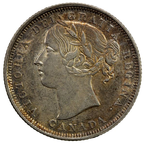 CANADA: Victoria, AR 20 cents, 1858, EF