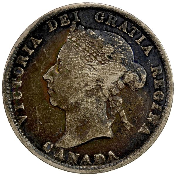 CANADA: Victoria, AR 25 cents, 1887, Fine