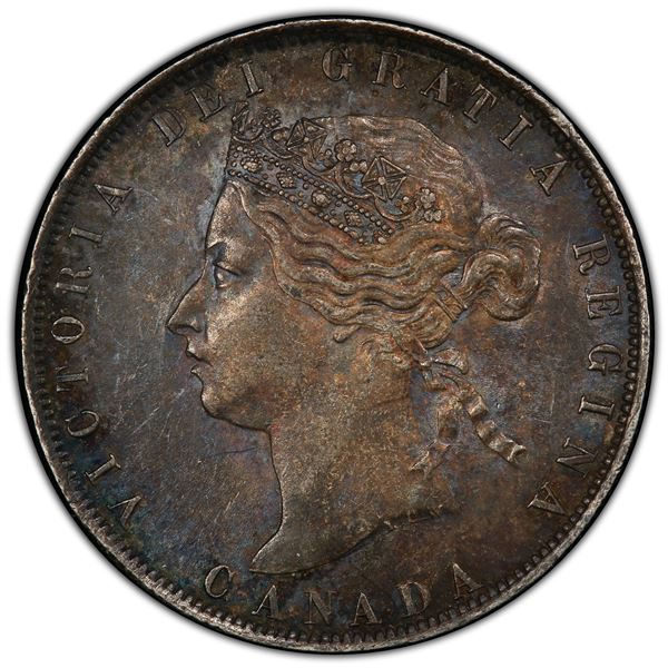 CANADA: Victoria, AR 50 cents, 1872-H, PCGS AU58