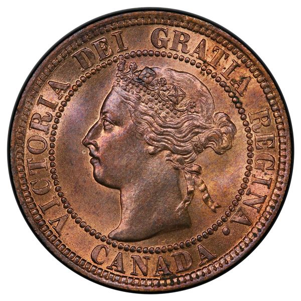 CANADA: Victoria, AE cent, 1898-H, PCGS MS64 RB