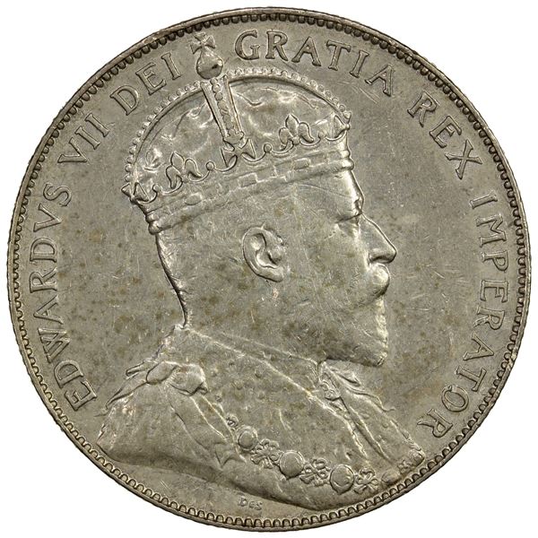 CANADA: Edward VII, 1901-1910, AR 50 cents, 1906, EF