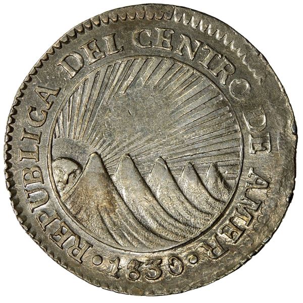 CENTRAL AMERICAN REPUBLIC: AR real, 1830-T, AU