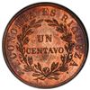 Image 2 : CHILE: Republic, AE centavo, 1851-H, PCGS MS64 RB