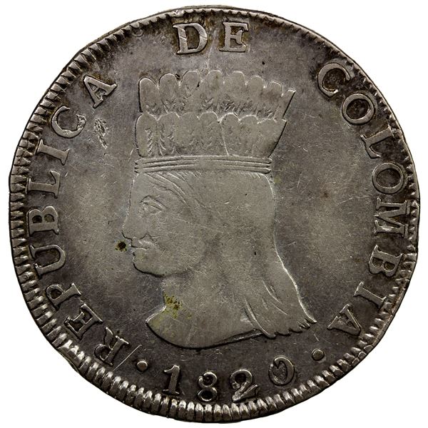COLOMBIA: Pre-Republic (Cundinamarca), AR 8 reales, 1820, F-VF