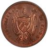 Image 1 : CUBA: Provisional Republic, AE 10 centavos, 1870, PCGS Specimen 64 RB