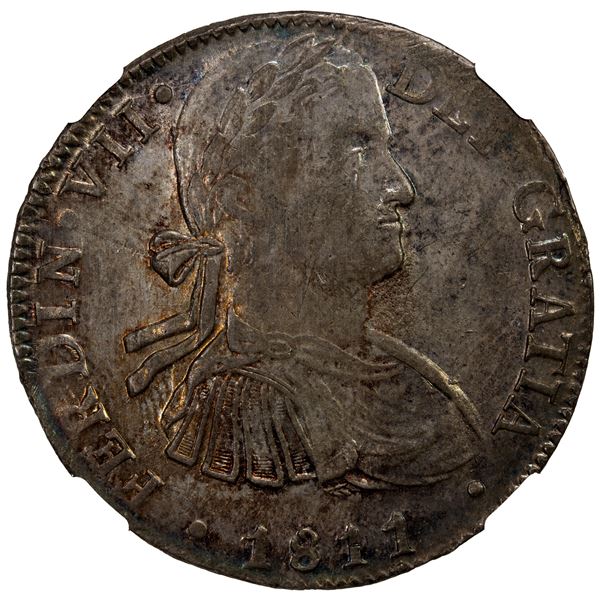 MEXICO: Fernando VII, 1808-1821, AR 8 reales, 1811-Mo, NGC AU58