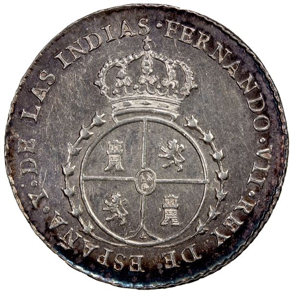 MEXICO: Fernando VII, 1808-1821, AR proclamation 2 reales (6.77g), 1808, EF-AU