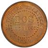 Image 2 : MEXICO: Republic, AE 2 centavos, Zacatecas State, 1890, PCGS Specimen 64 BN
