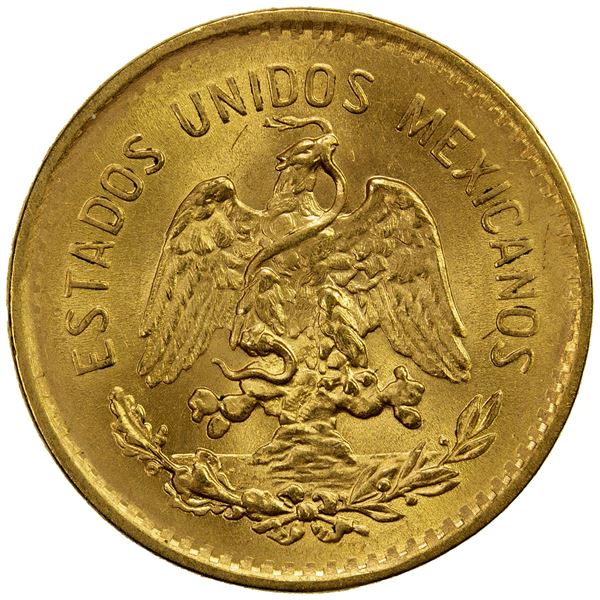 MEXICO: Estados Unidos, AV 5 pesos, 1906, Choice AU