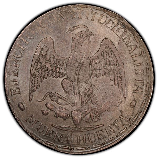 MEXICO: Revolutionary Issue, AR peso, Cuencame, Durango, 1914, PCGS AU58