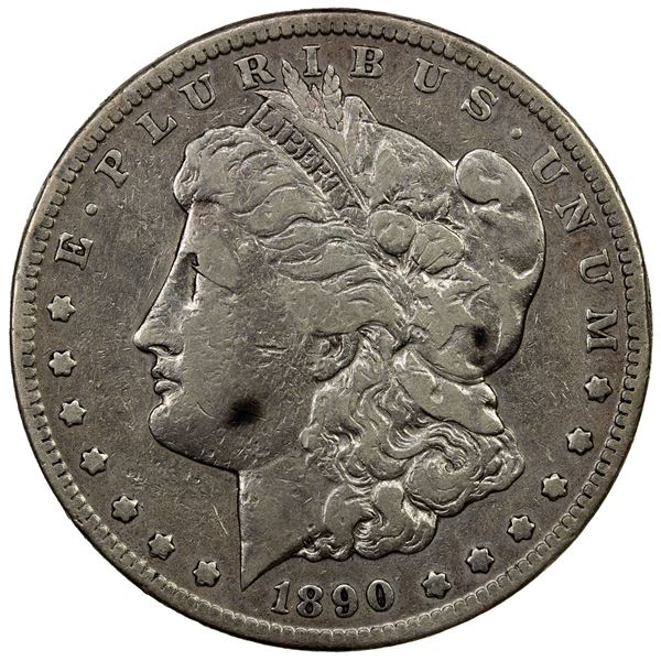 UNITED STATES: AR Morgan dollar, 1890-CC, Fine