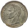 Image 2 : VENEZUELA: Republic, AR 2 bolivares, 1924, NGC AU58