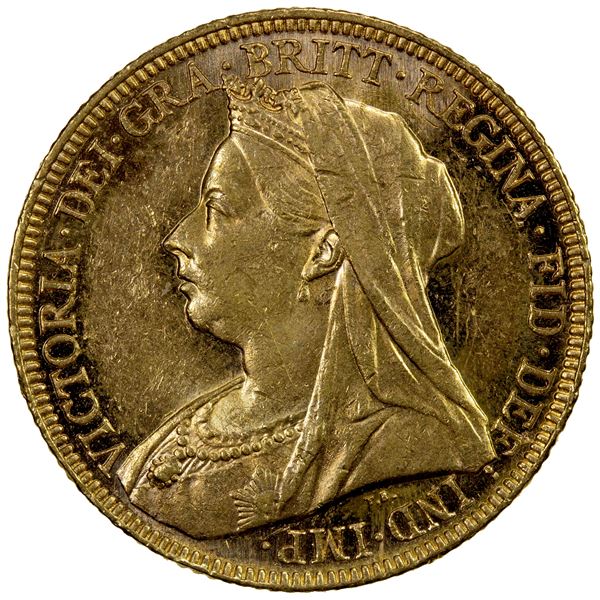 AUSTRALIA: Victoria, AV sovereign, 1896-M, Choice EF