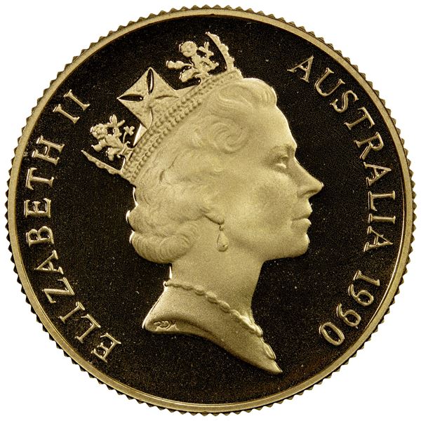 AUSTRALIA: Elizabeth II, 1952-, AV 200 dollars, 1990, Gem Proof