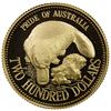 Image 2 : AUSTRALIA: Elizabeth II, 1952-, AV 200 dollars, 1990, Gem Proof
