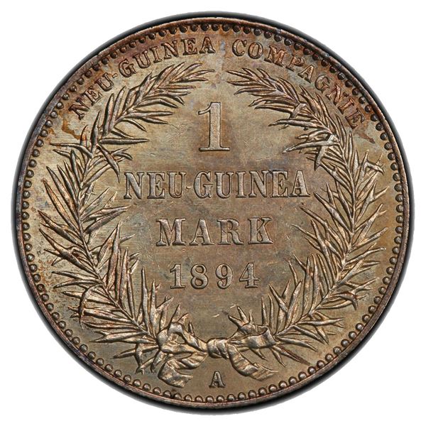 GERMAN NEW GUINEA: Wilhelm II, 1888-1918, AR mark, 1894, PCGS MS63