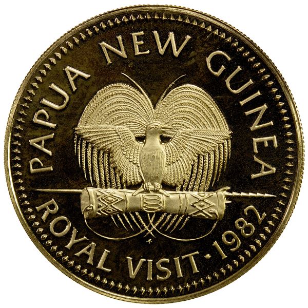 PAPUA NEW GUINEA: Elizabeth II, 1952-, AV 100 kina, 1982-FM, Gem Proof