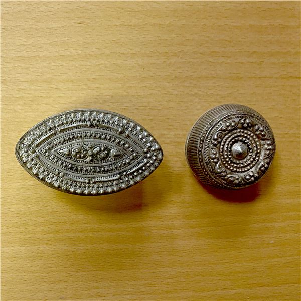 BURMA/MYANMAR: LOT of 2 silver betel nut boxes