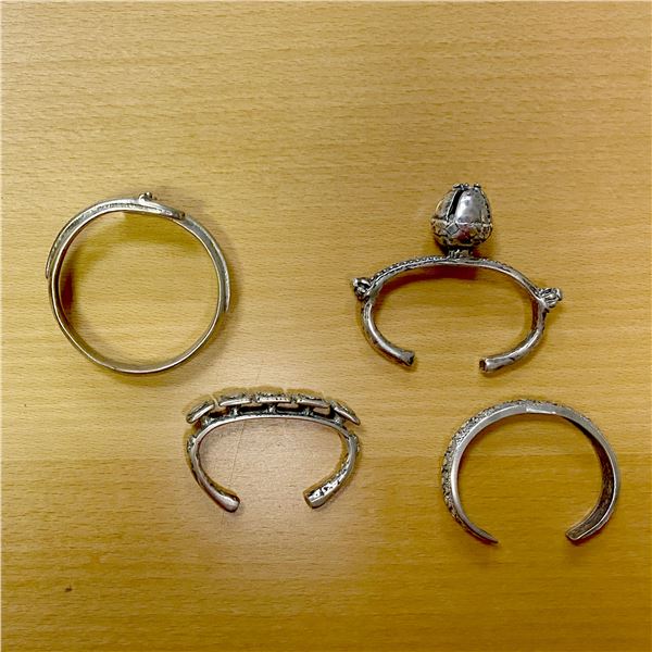 INDONESIA: Timor, LOT of 4 silver bracelets