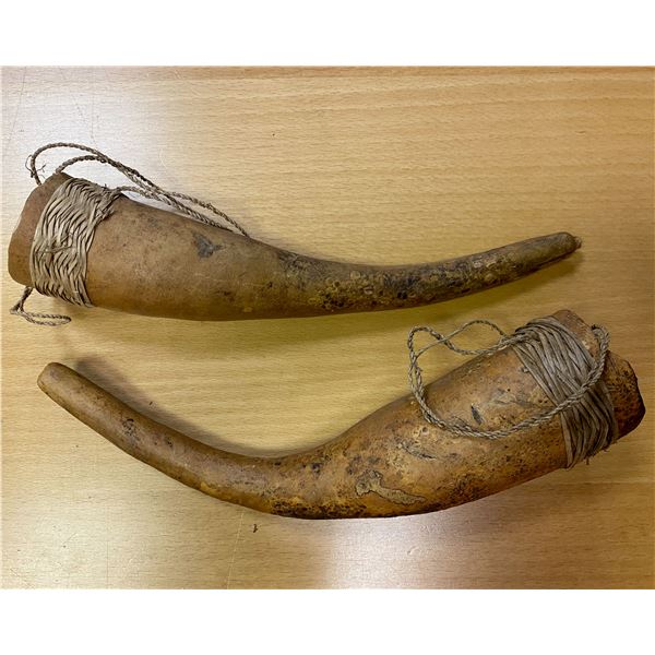 INDONESIA: Western New Guinea, LOT of 2 penis shields, VF