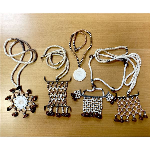SOLOMON ISLANDS: Malaita Island, LOT of 5 shell necklaces