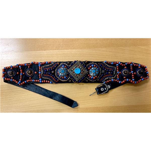TIBET: beaded leather belt (335g), VF-EF