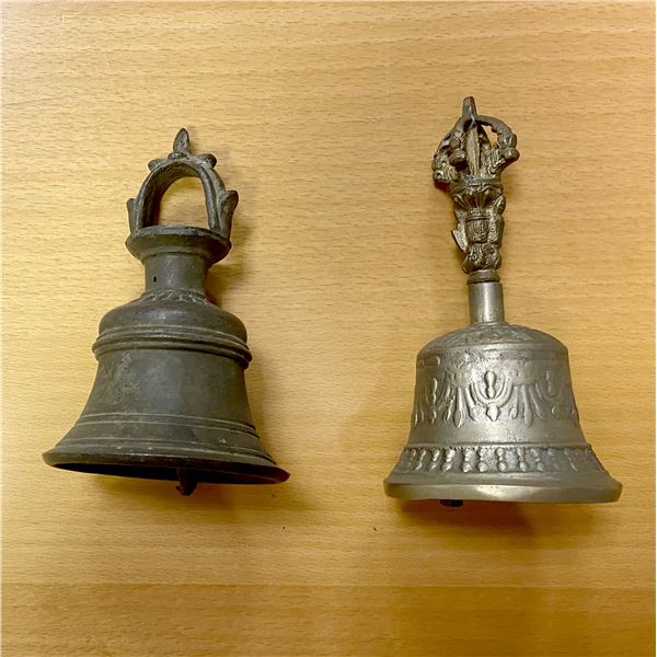 TIBET: LOT of 2 deoganta bells, VF