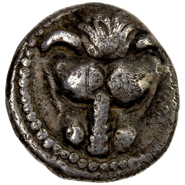 BRUTTIUM: Rhegion, AR obol (1.03g), ca. 510 BC, VF