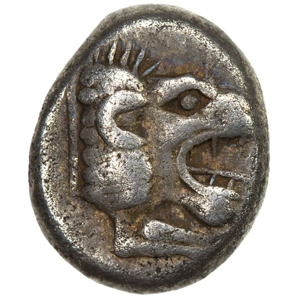 CARIA: Uncertain Mint, AR obol (0.75g), 5th century BC, Choice VF