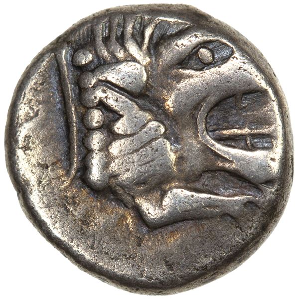 CARIA: Uncertain Mint, AR obol (0.73g), ca. 500-450 BC, nice VF