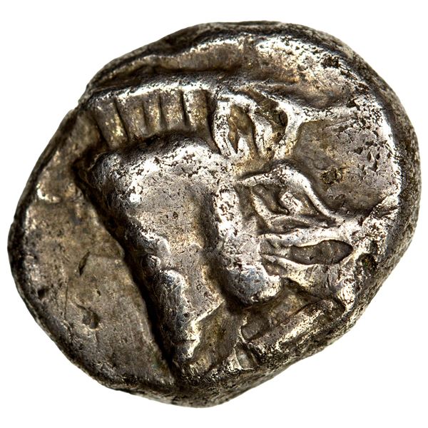 LYCIAN DYNASTS: Uncertain Dynast, AR obol (1.03g), ca. 520-470 BC, VF-EF