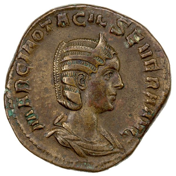 ROMAN EMPIRE: Otacilia Severa, augusta, 244-249 AD, AE sestertius (20.00g), Rome, VF-EF