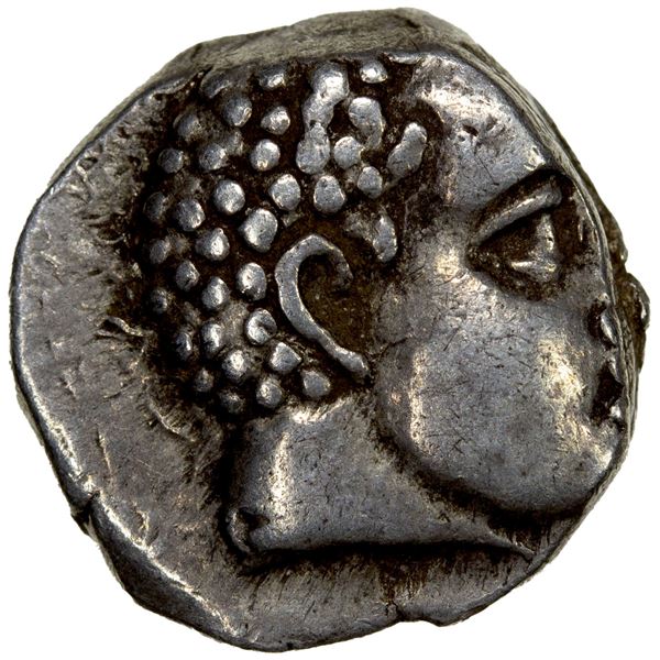 QATABAN: Unknown ruler, 2nd/1st century BC, AR unit (1.88g), bold VF