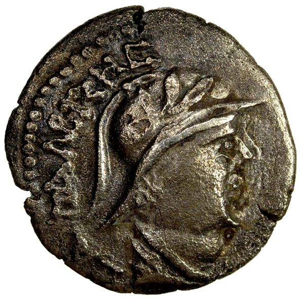 YUEH CHI: Sapadbizes, late 1st century BC, AR drachm (1.09g), bold VF