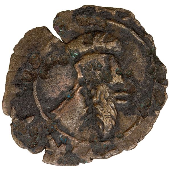 DANISHMENDID: Dhu'l-Qarnayn, 1152-1162, AE dirham (2.45g), NM, ND, VF