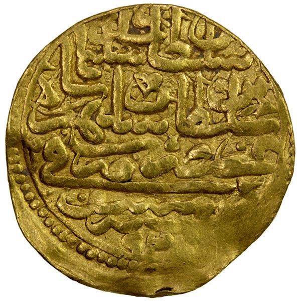 OTTOMAN EMPIRE: Süleyman I, 1520-1566, AV sultani (3.44g), Dimashq, AH926, F-VF