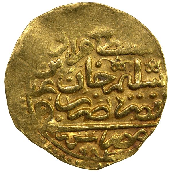 OTTOMAN EMPIRE: Murad III, 1574-1595, AV sultani (3.42g), Misr, AH982, VF
